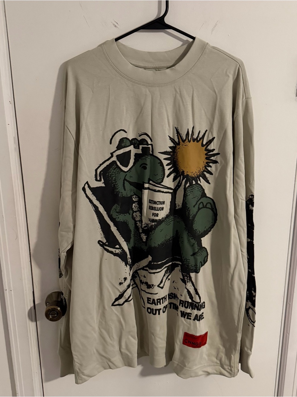 CHNGE Earth Time Dinosaur Graphic Long Sleeve Tee